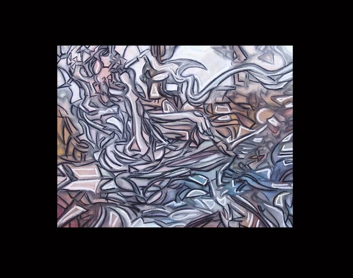 Artist-Smoking-in-his-Studio